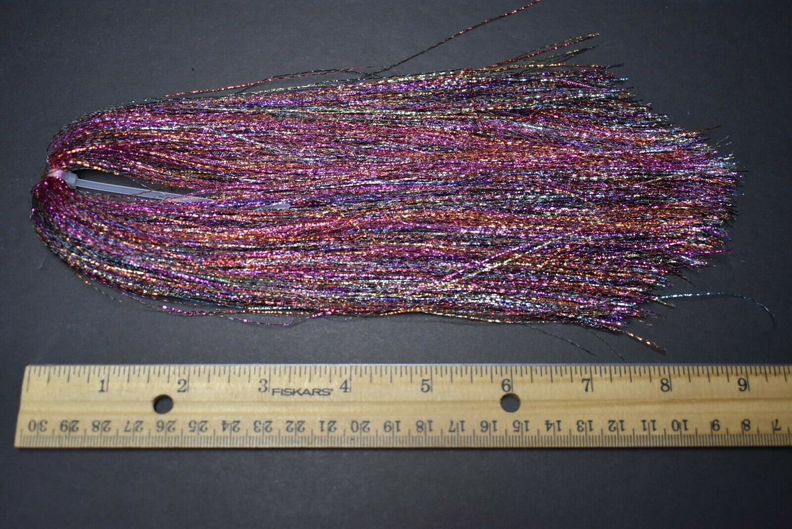 8"  Hank SILVER Strands FLASHABOU Tinsel Fly Flash Fly Tying SALE ! 
