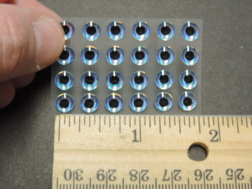 24 SUPER PEARL TEARDROP  3D Soft Molded 1/4"  6mm Eyes Fly Tying Lures 