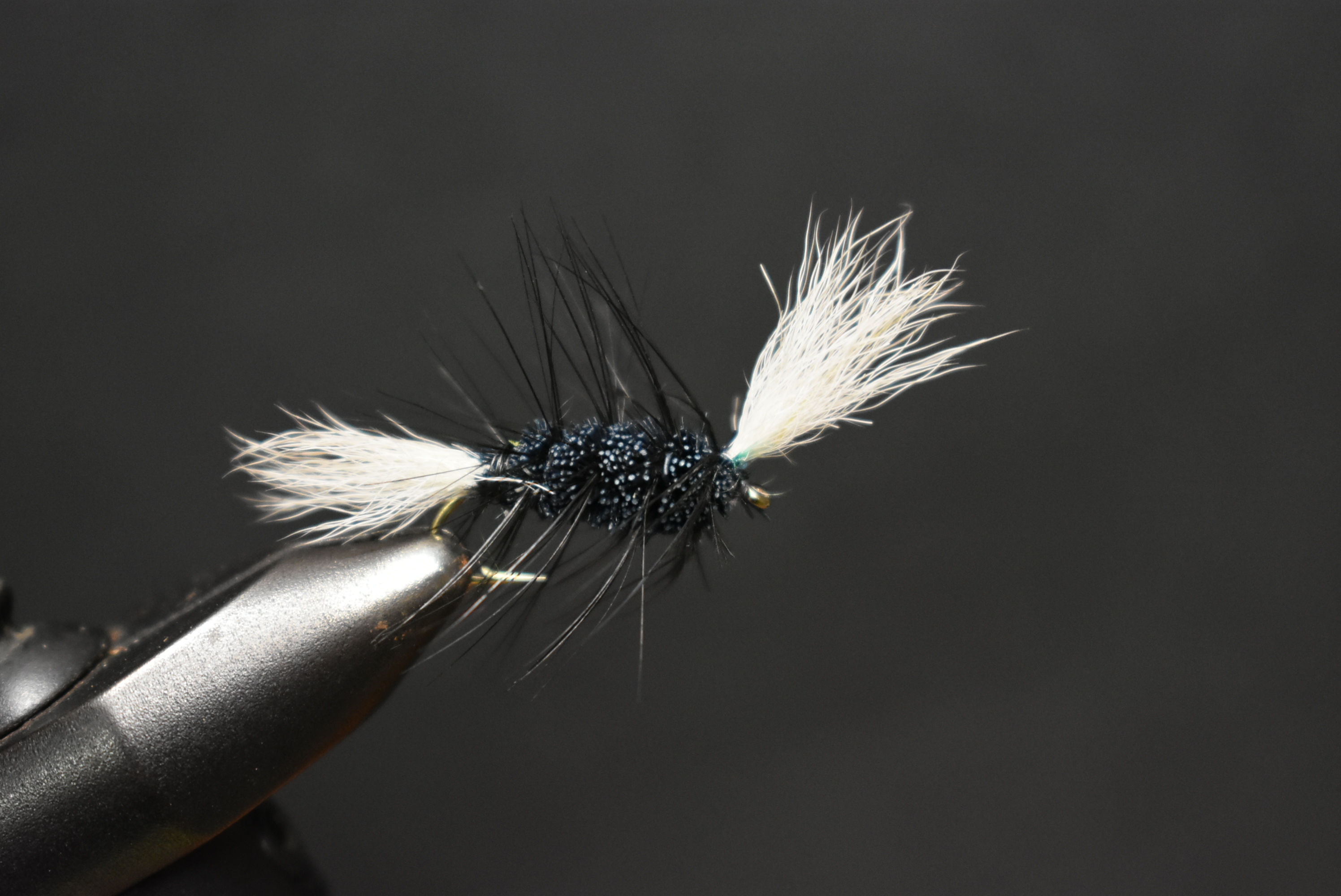 2 Flies Size 10 Black Bomber Dry Fly Fishing Flies Ladyflytyer