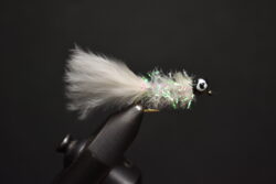 Size 8 2 Flies Perch Fry Glass Epoxy Minnow  Fly Fishing 