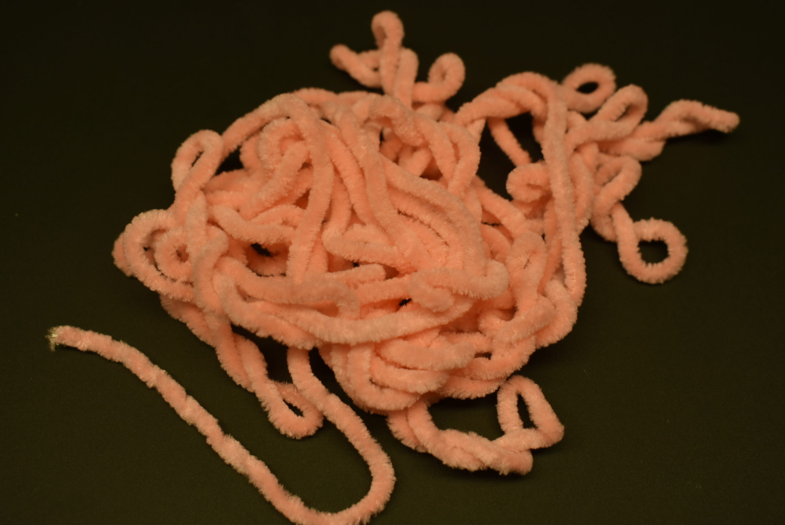 5 Yards 3/16" LIGHT SALMON Round Chenille for Fly Tying