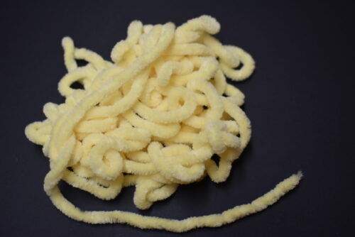 5 Yards 1/4"  LIGHT YELLOW Round Chenille for Fly Tying