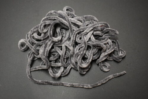 5 Yards 3/16"  DARK DARK GRAY GREY  Round Chenille for Fly Tying