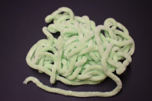 5 Yards 1/4"  LIGHT CHARTREUSE GREEN  Round Chenille for Fly Tying