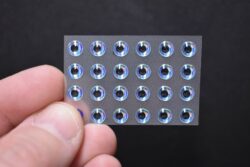 24 Holographic INFERNO  3D Soft Molded 1/4"  6mm Adhesive Eyes Fly Tying Lures 
