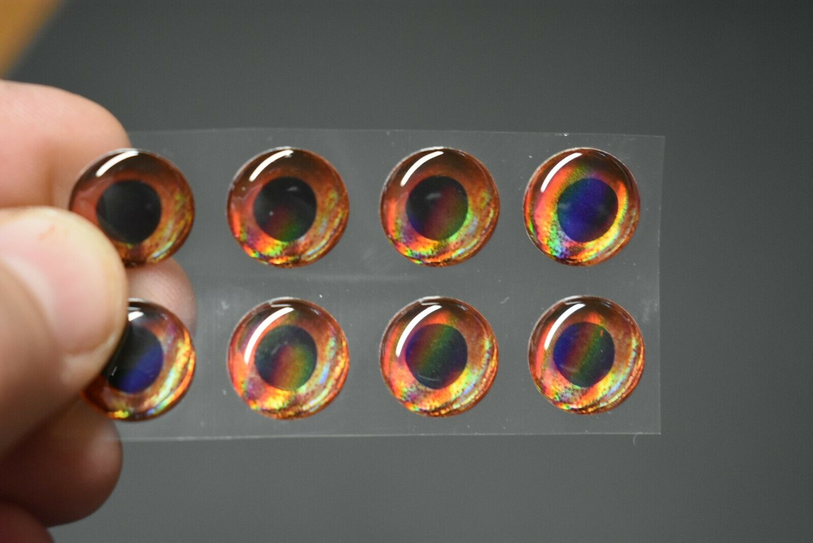 14, 3D INFERNO Molded 12mm or .472 Adhesive Lure Eyes for Fly