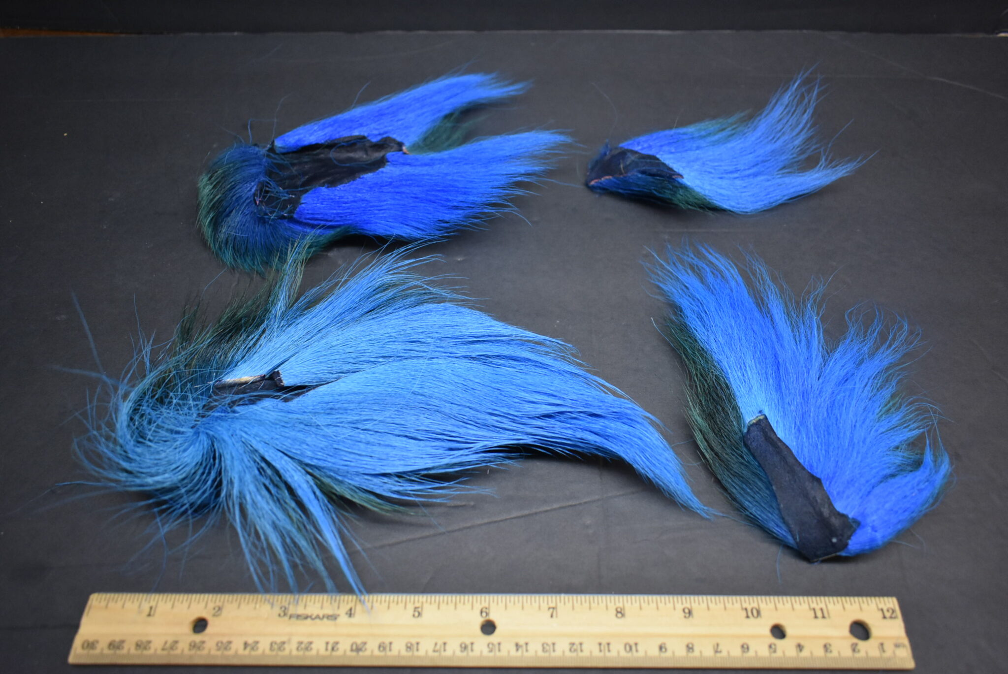 Lot 9, FLUORESCENT BLUE Deer Tail Bucktail Pieces Buck Tail for Fly ...