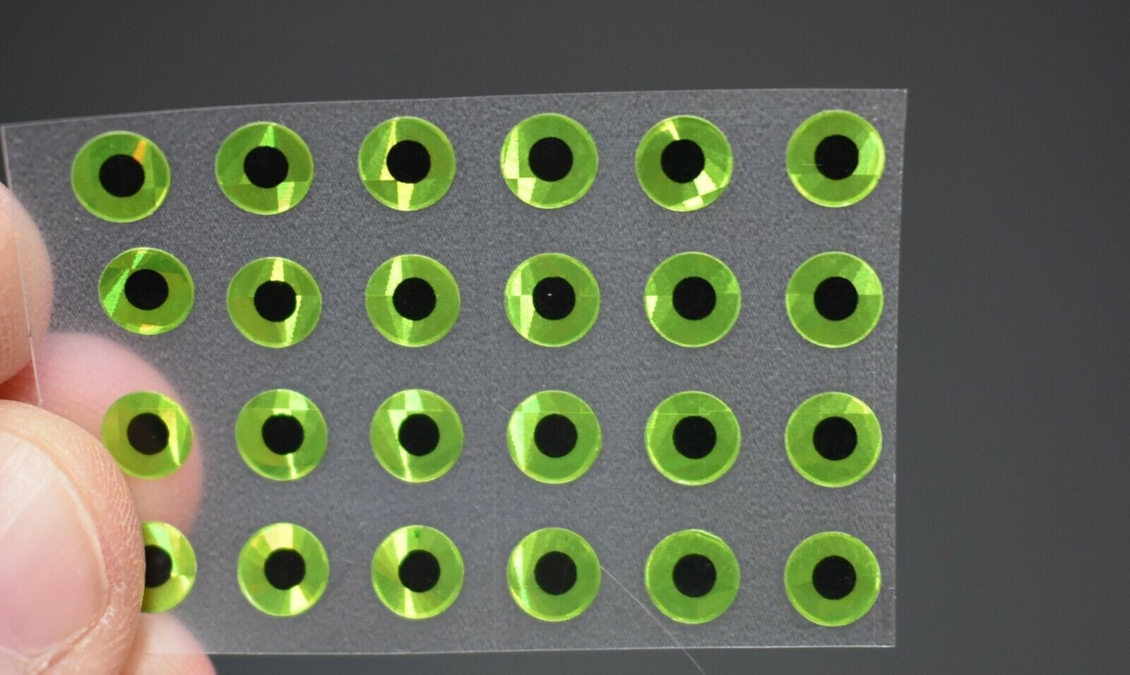 24 CHARTREUSE 5mm or 3/16 Flat Adhesive Lure Eyes for Fly Tying - Lady Fly  Tyer