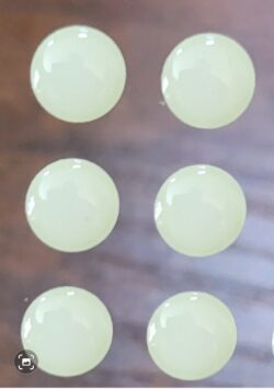24 SOLID GLOW IN THE DARK 5mm or 3/16"  3D Soft Molded  Adhesive Lure Eyes for Fly Tying