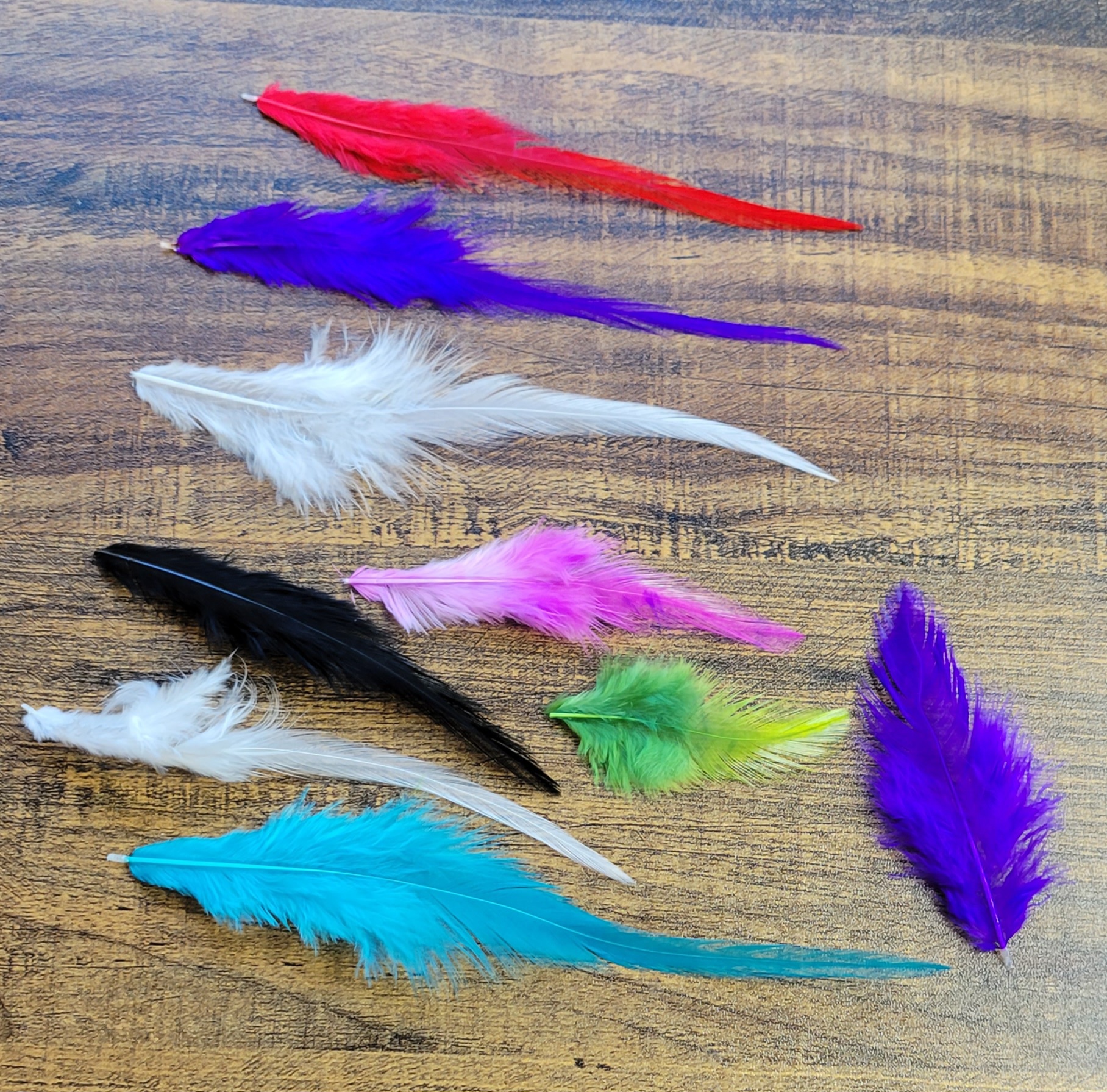 Lot 1, Extra Large Dyed WHITE India Rooster "Streamer" Saddle Feathers Fly Tying Jewelry Crafts - Image 3