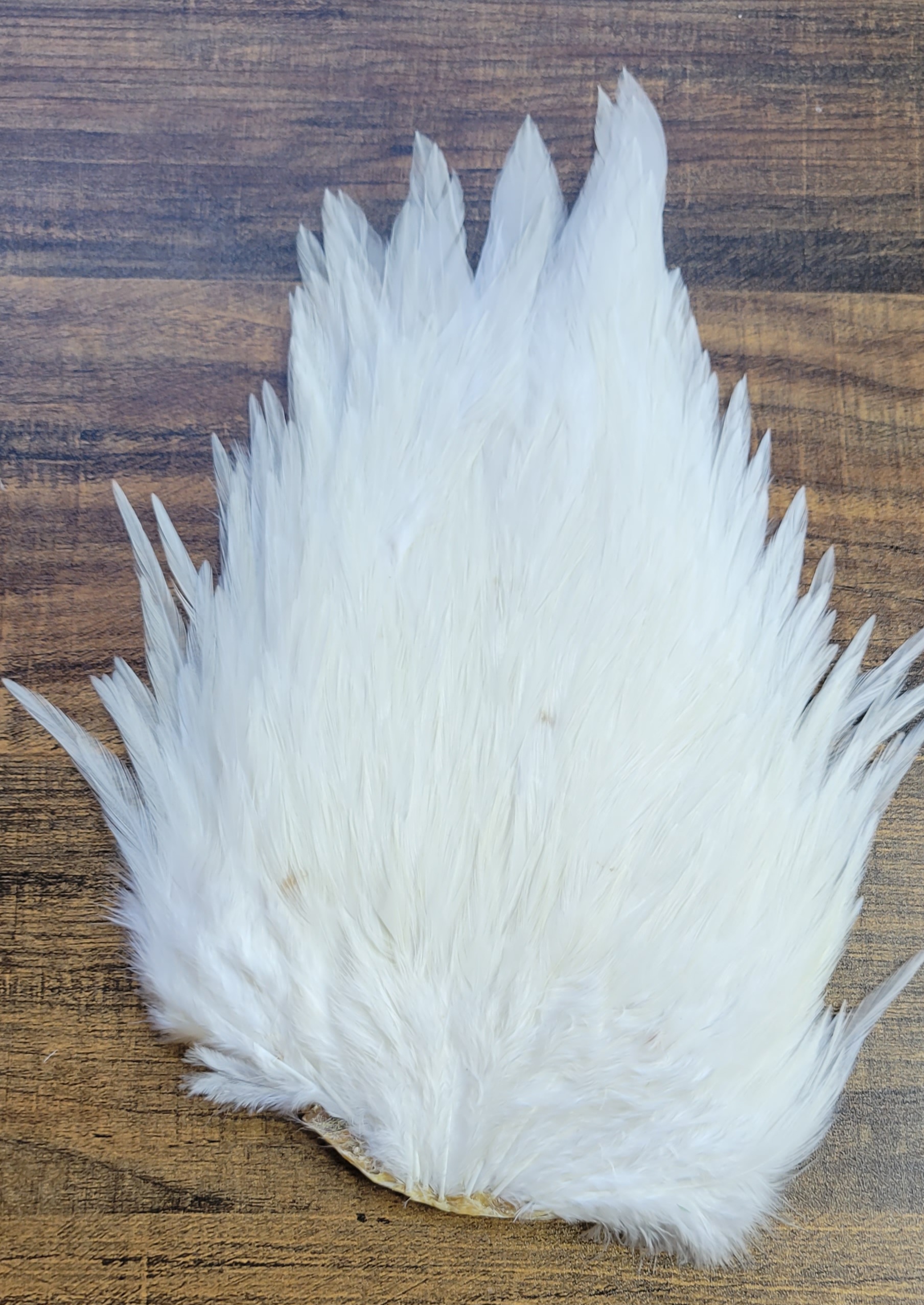 Lot 7, Extra Large Dyed WHITE India Rooster "Streamer" Saddle Feathers Fly Tying Jewelry Crafts - Image 3