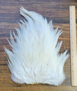 Lot 14, Extra Large Dyed WHITE India Rooster "Streamer" Saddle Feathers Fly Tying Jewelry Crafts