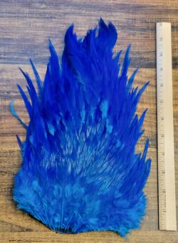 Lot 28, Extra Large Dyed DARK BLUE India Rooster "Streamer" Saddle Feathers Fly Tying Jewelry Crafts
