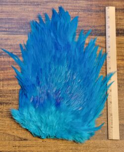 Lot 30, Extra Large Dyed BLUE India Rooster "Streamer" Saddle Feathers Fly Tying Jewelry Crafts