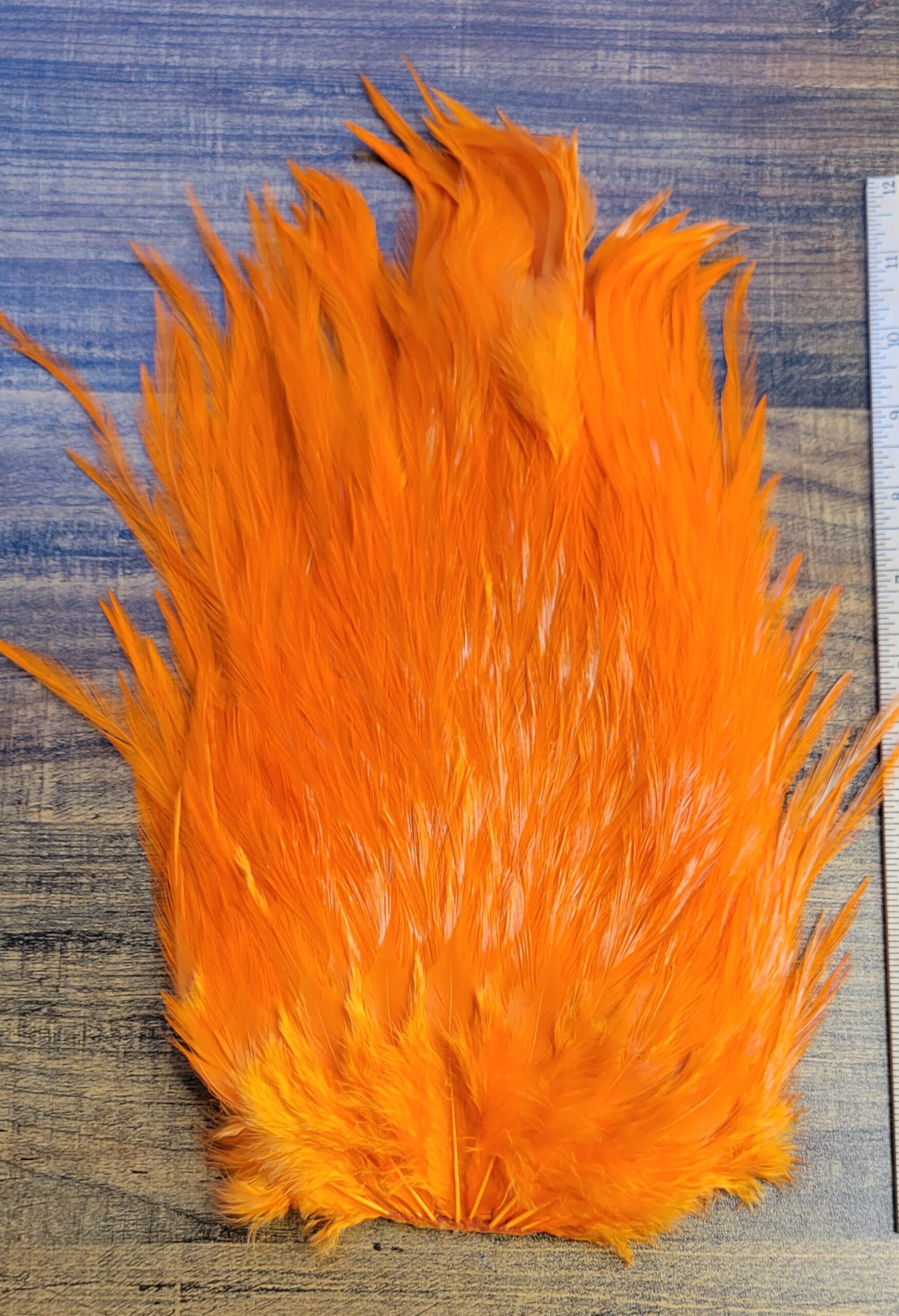 Lot 32, Extra Large Dyed ORANGE India Rooster "Streamer" Saddle Feathers Fly Tying Jewelry Crafts - Image 3
