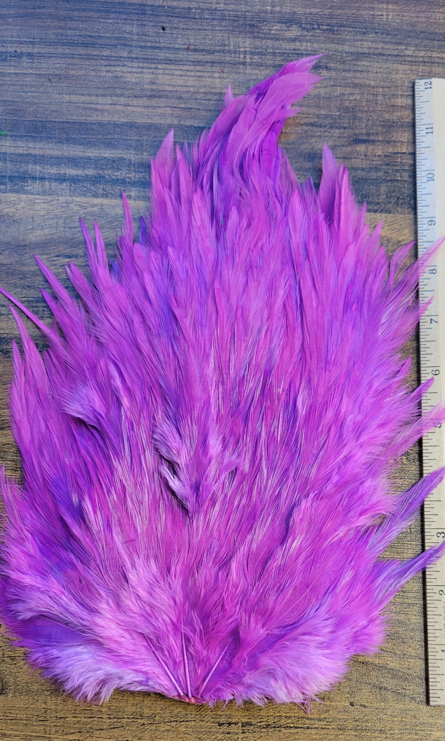 Lot 47, Extra Large Dyed PINKISH PURPLE India Rooster "Streamer" Saddle Feathers Fly Tying Jewelry Crafts - Image 3