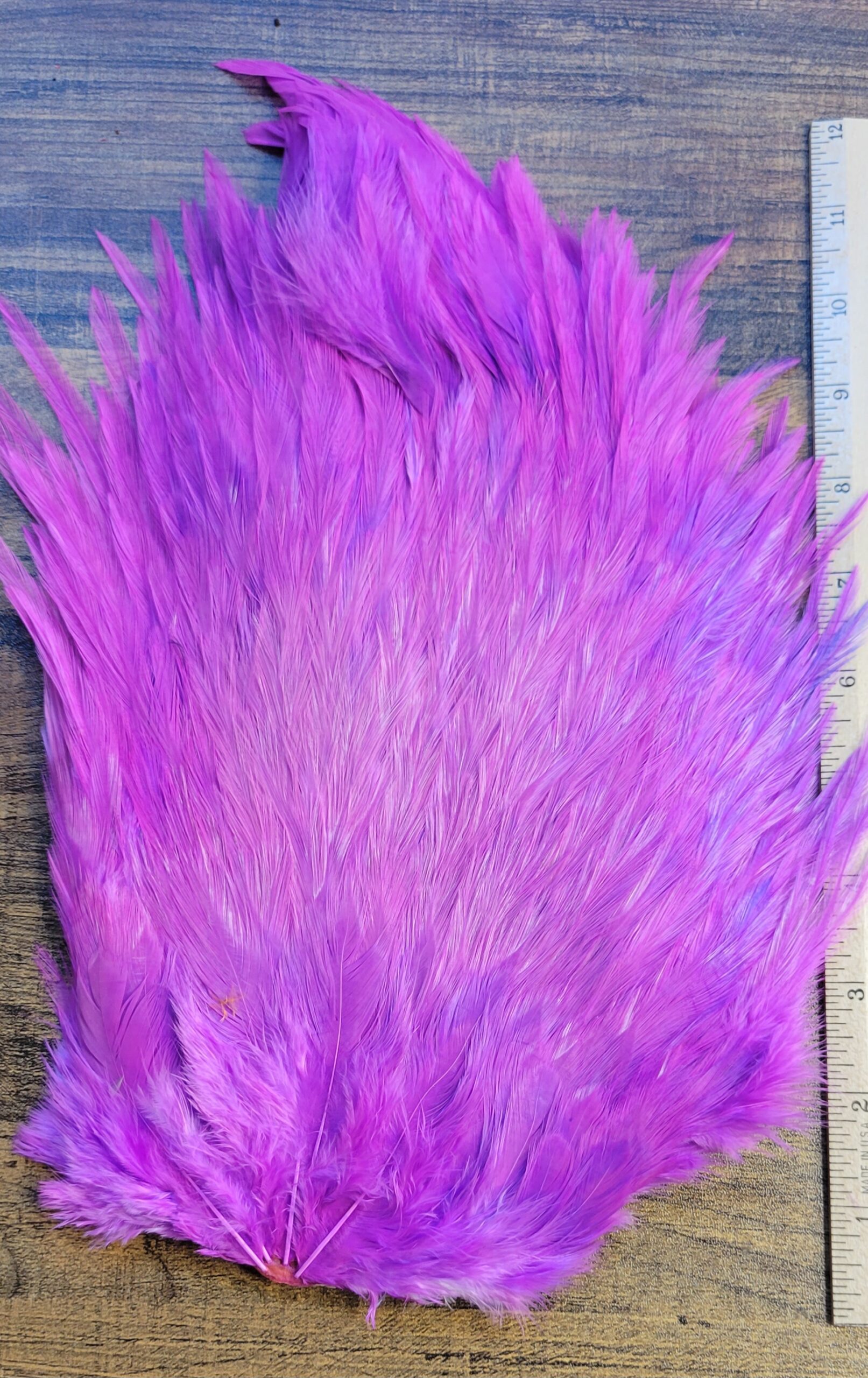 Lot 48, Extra Large Dyed PINKISH PURPLE India Rooster "Streamer" Saddle Feathers Fly Tying Jewelry Crafts - Image 3