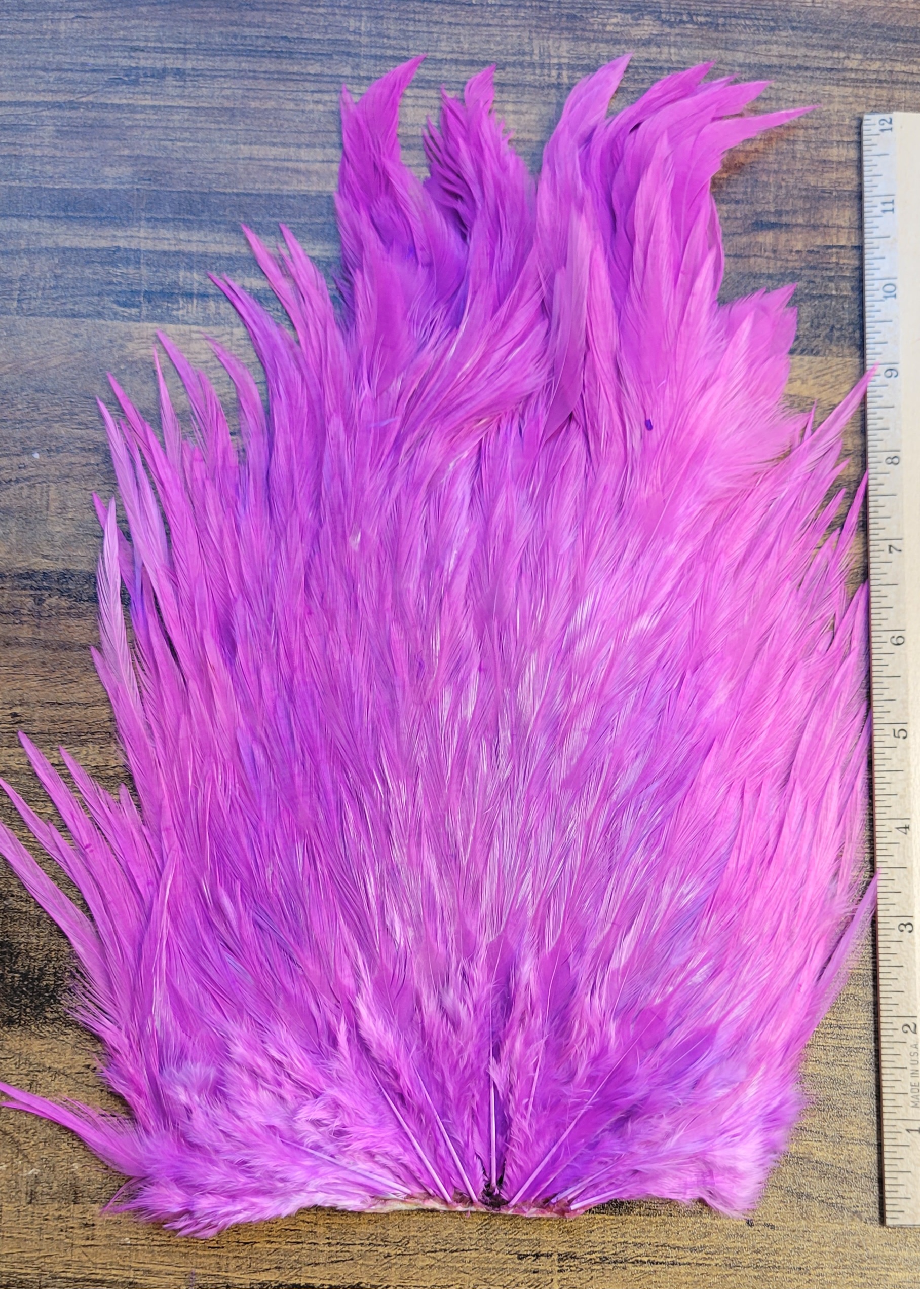 Lot 62, Extra Large Dyed PINKISH PURPLE India Rooster "Streamer" Saddle Feathers Fly Tying Jewelry Crafts - Image 3