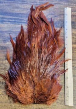 Lot 63, Extra Large Dyed DARK BROWN India Rooster "Streamer" Saddle Feathers Fly Tying Jewelry Crafts