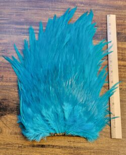 Lot 70, Extra Large Dyed BLUE India Rooster "Streamer" Saddle Feathers Fly Tying Jewelry Crafts