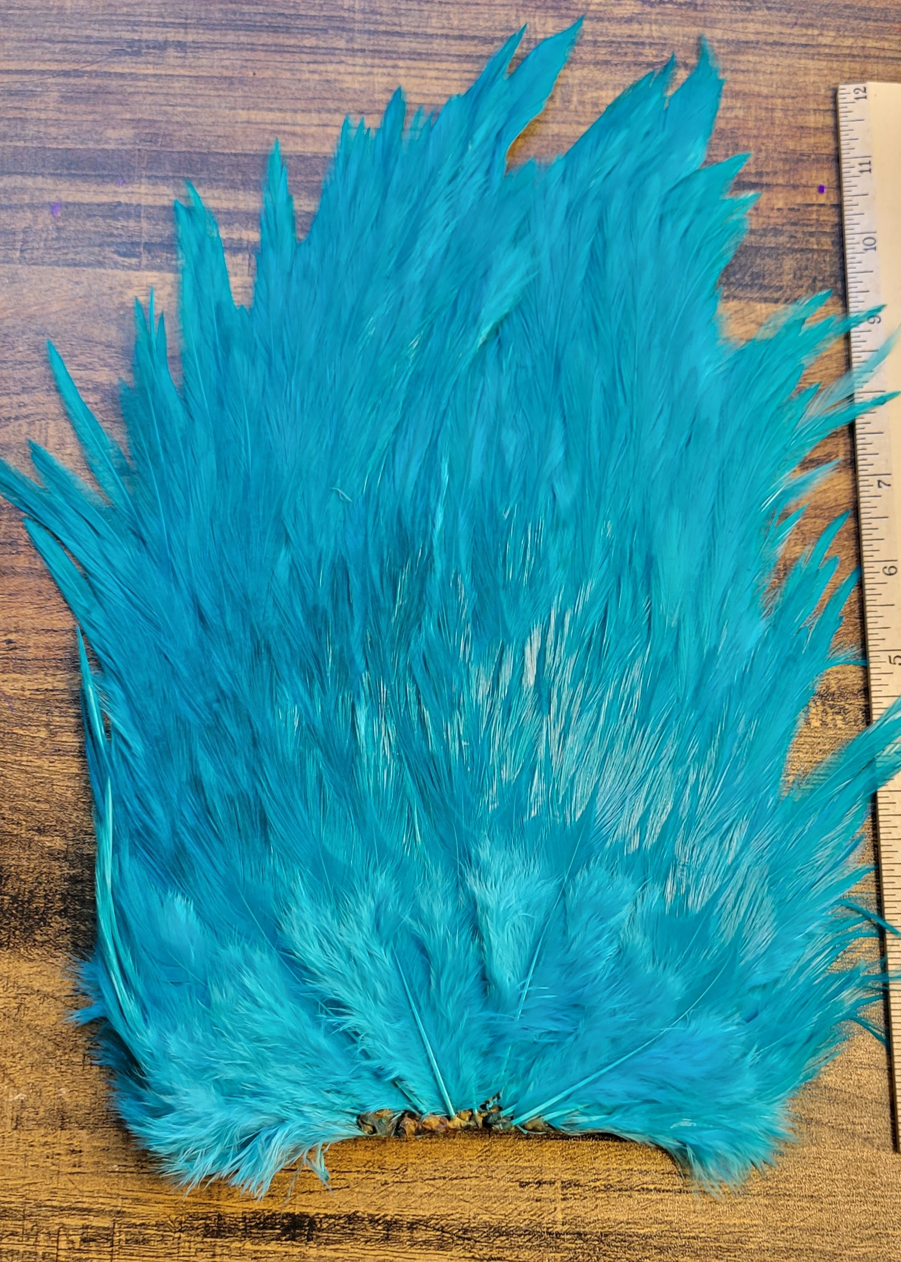 Lot 70, Extra Large Dyed BLUE India Rooster "Streamer" Saddle Feathers Fly Tying Jewelry Crafts - Image 3