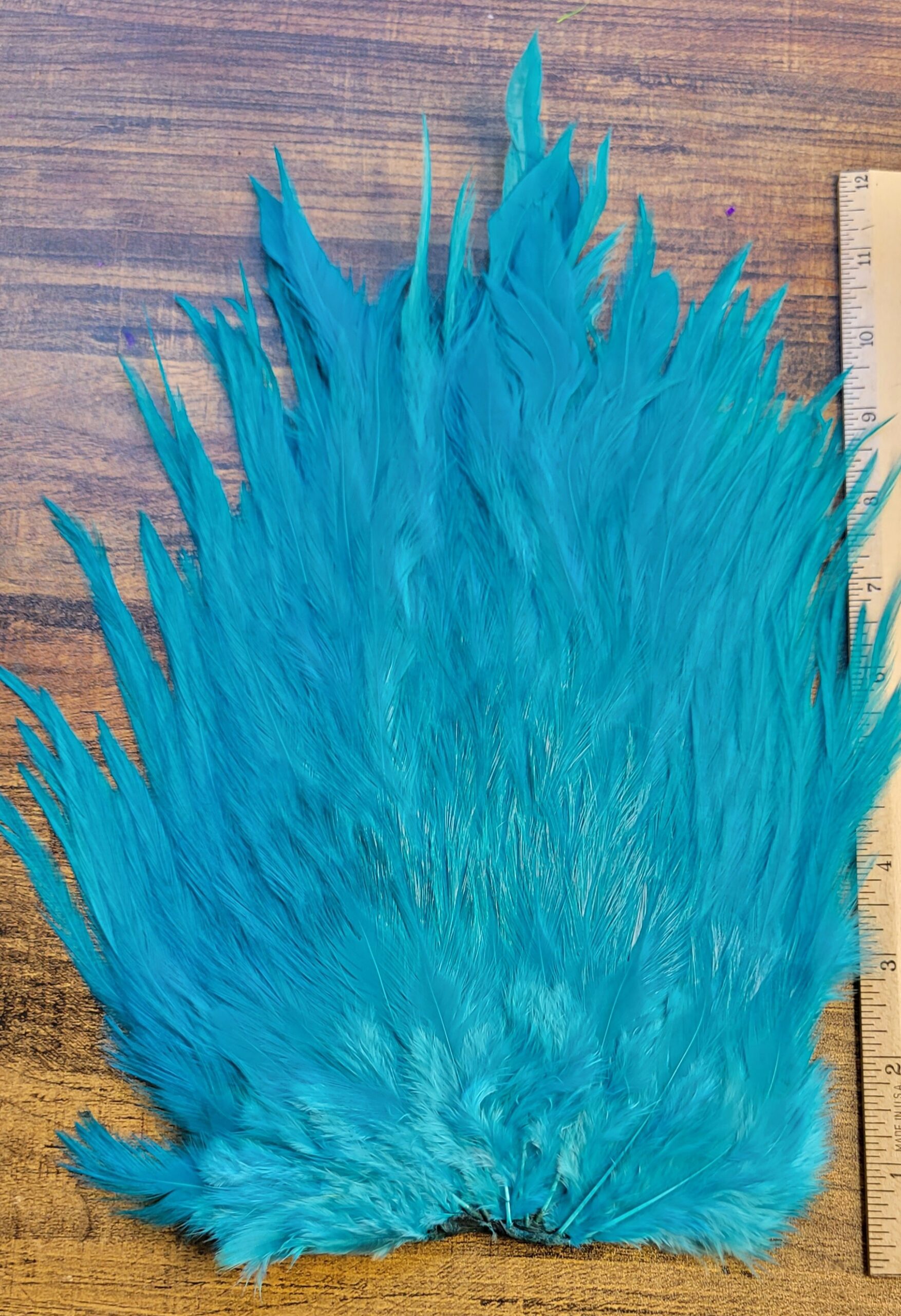 Lot 71, Extra Large Dyed BLUE India Rooster "Streamer" Saddle Feathers Fly Tying Jewelry Crafts - Image 3