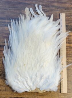 Lot 84, Extra Large Dyed WHITE India Rooster "Streamer" Saddle Feathers Fly Tying Jewelry Crafts