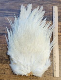 Lot 85, Extra Large Dyed WHITE India Rooster "Streamer" Saddle Feathers Fly Tying Jewelry Crafts