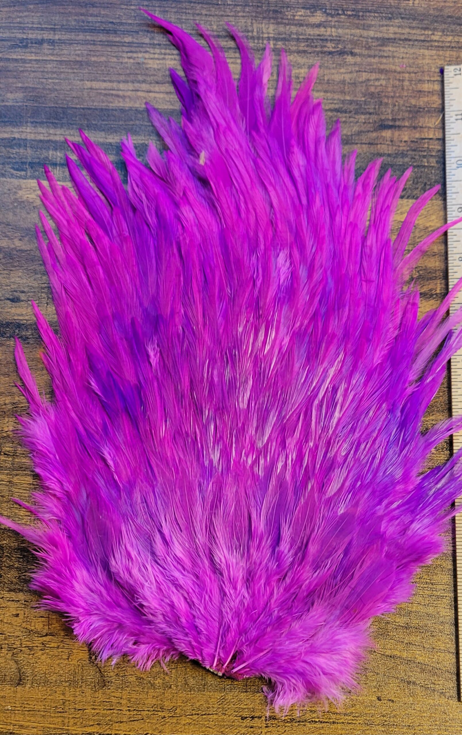 Lot 89, Extra Large Dyed PINKISH PURPLE India Rooster "Streamer" Saddle Feathers Fly Tying Jewelry Crafts - Image 3