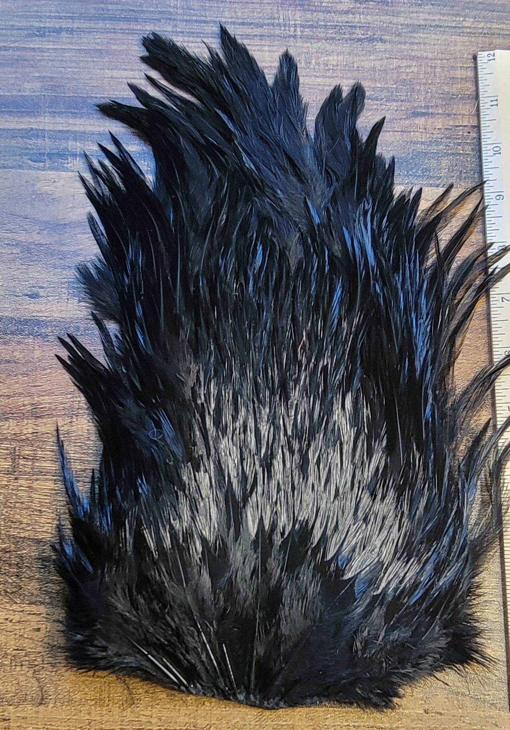 Lot 92, Extra Large Dyed BLACK India Rooster "Streamer" Saddle Feathers Fly Tying Jewelry Crafts - Image 3