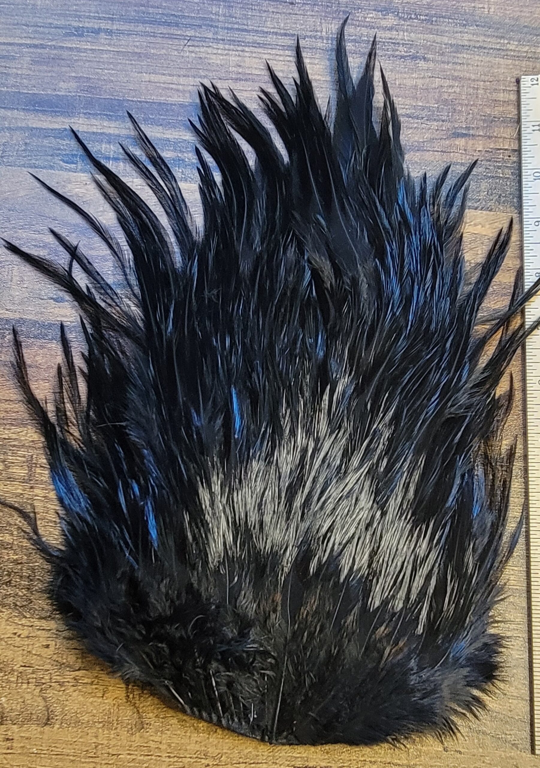 Lot 93, Extra Large Dyed BLACK India Rooster "Streamer" Saddle Feathers Fly Tying Jewelry Crafts - Image 3